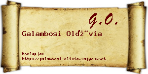 Galambosi Olívia névjegykártya